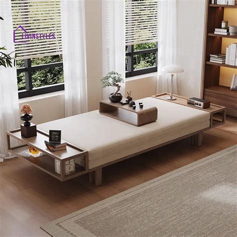 Mila Wooden Sofa Come Bed | Pull Out Mechanism & Premium Upholstery ...