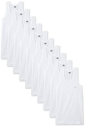 Buy Dollar Bigboss Men's Solid Vest (Pack of 10)(MDVE-01_White_90) at ...