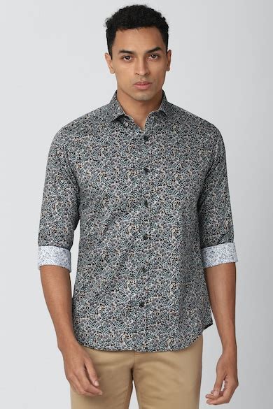 Buy Men Green Slim Fit Print Full Sleeves Party Shirt Online - 685312 ...