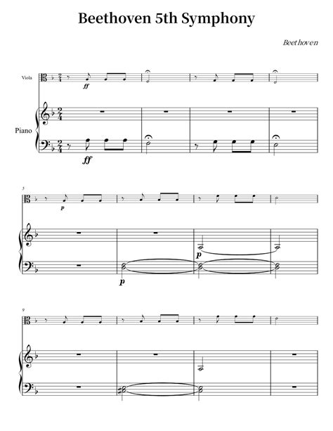 Beethoven 5th Symphony (arr. Wesley S. SIlva) by Beethoven Sheet Music ...