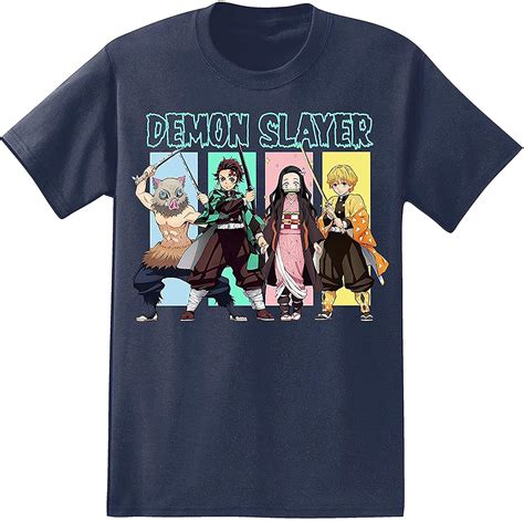 Demon Slayer Mens Anime T-Shirt Kimetsu no Yaiba Shirt - Tanjiro Kamado ...