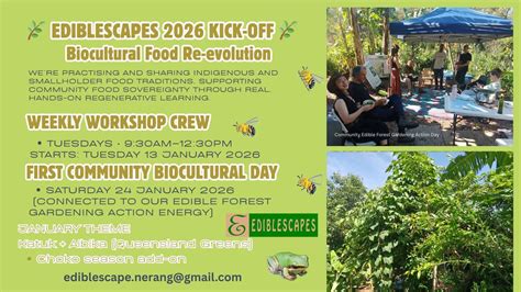 Ediblescapes Community Biocultural Day — January 2026 (Off-Grid ...