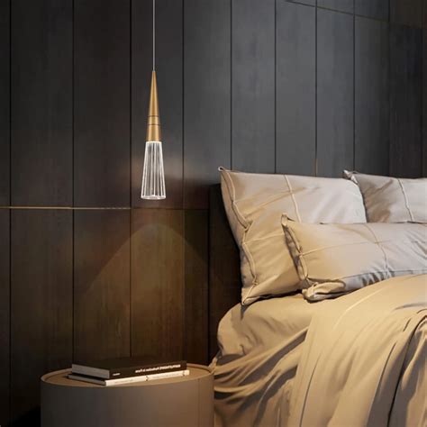 Buy MASIVEL Pendant Light Fixtures, LED Crystal Pendant Lights, Cone ...