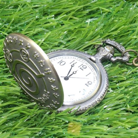 Naruto Antique Analog Pocket Watch Vintage Keychain