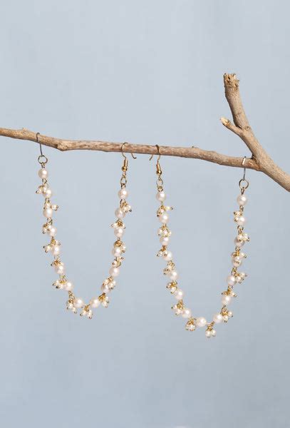 Pair of German Silver Brass Metal Golden Color & White Pearl Tradition ...