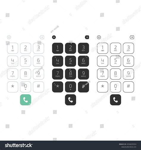 Keypad Numbers Letters Phone User Interface Stock Vector (Royalty Free ...
