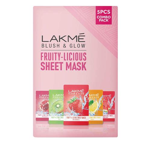 LAKMÉ Blush & Glow Strawberry Sheet Mask, 25 Ml : Amazon.in: Fashion