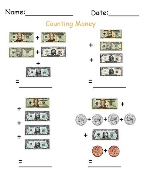 Adding Up Money Worksheets 的图像结果