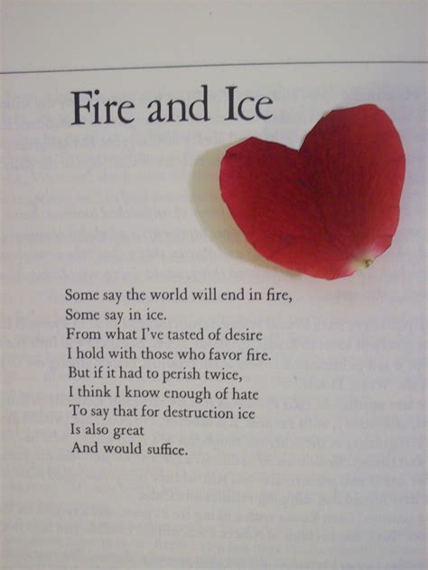 Fire and Ice by Robert Frost - Quirky Love Poem