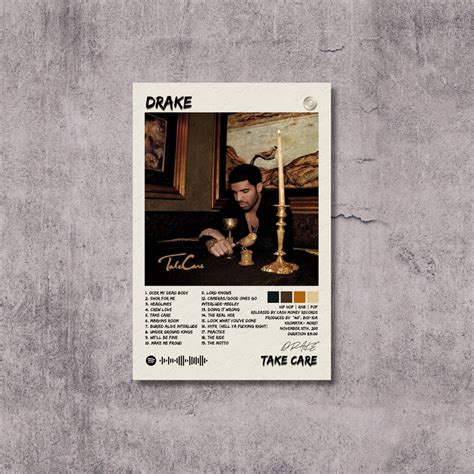 Drake Take Care Drake Poster Album Cover Poster Album - Etsy