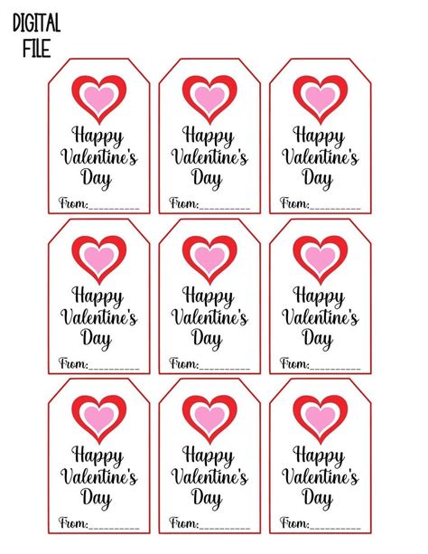 Customizable Free Printable Printable Valentine Tags - Printable Word Searches