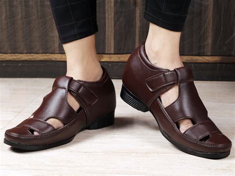 Bxxy's 3 Inch Hidden Height Increasing Elevator Roman Vegan Leather Sa ...