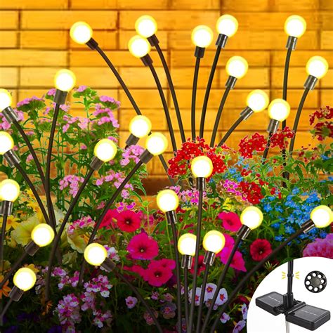 Yestark Firefly Solar Garden Lights Plus+, Swaying Fairy Garden Lights ...