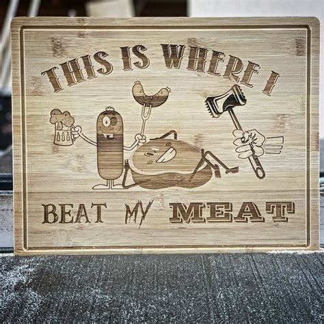 Custom Beat Your Meat Laser Engraved Cutting Boards - Etsy
