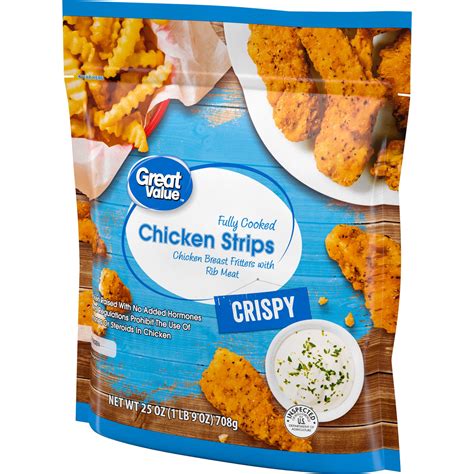 Great Value Fully Cooked Chicken Strips 25 Oz (Frozen) at Dennis Penn blog