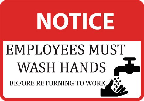 Employee Hand Wash Signs Printable
