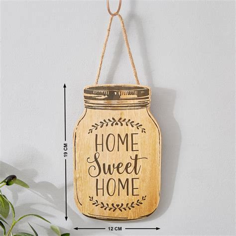 Buy Garnet Wooden Jar Quote Wall Hanging from Home Centre at just INR 199.0