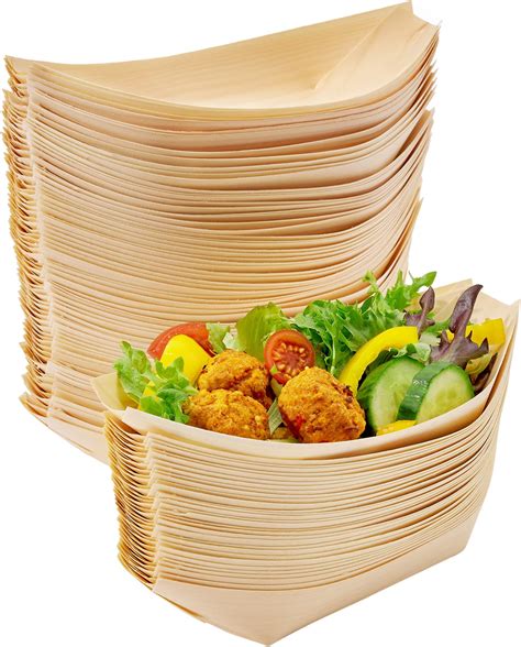Amazon.com: MATANA 8.3" Inch Large Bamboo Plates Disposable 100 Pack ...
