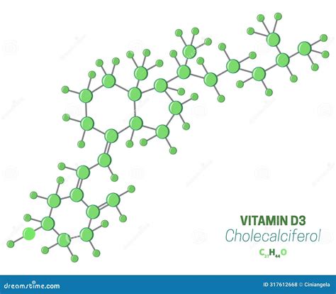 Cholecalciferol D3 Vitamin Molecule Formula Stock Vector - Illustration of elements, molecule ...