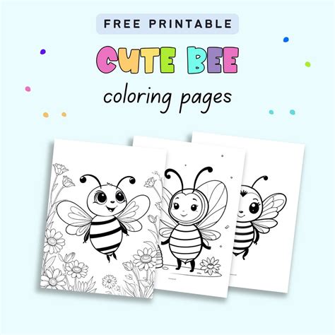 Cartoon Bee Coloring Page Bee Coloring Pages Free & Printable!