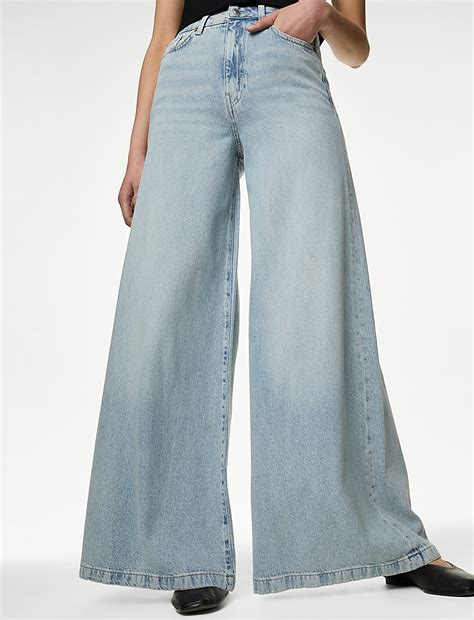 Buy Lyocell™ Blend Wide Palazzo Leg Jeans at Marks & Spencer