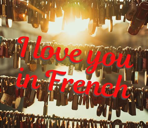 I love you in French, let me count the ways!