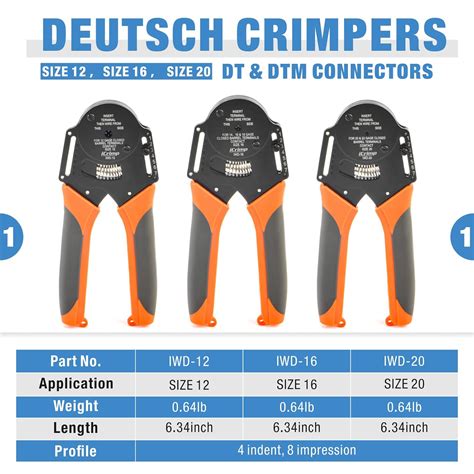Buy iCrimp Deutsch Crimping Tool Kit with Deutsch DT Gray Connectors on ...