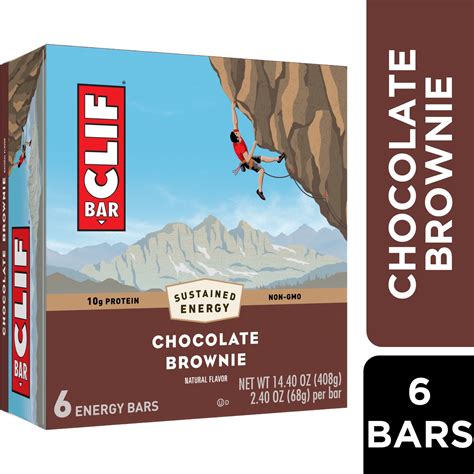 CLIF BAR - Chocolate Brownie Flavor - Made with Organic Oats - 10g ...