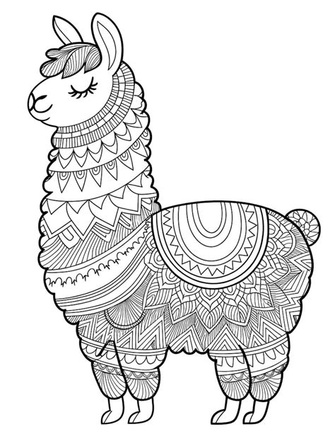 31 Creative Llama Coloring Pages for Relaxing Afternoons (Free PDF ...