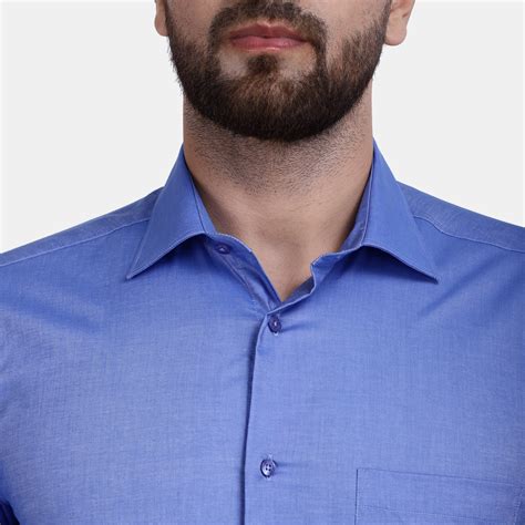 Men's Luthai Supima Mercerised Cotton Solid Regular Fit Dress Shirt ...