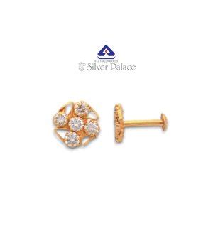 916 Pure Gold With Kanche Collections Fancy & Cz Stone Studded Earring ...