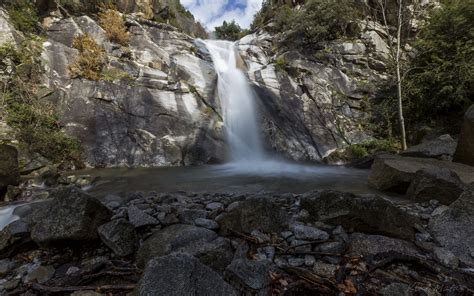 Download wallpaper 3840x2400 waterfall, rocks, stones, landscape, long ...