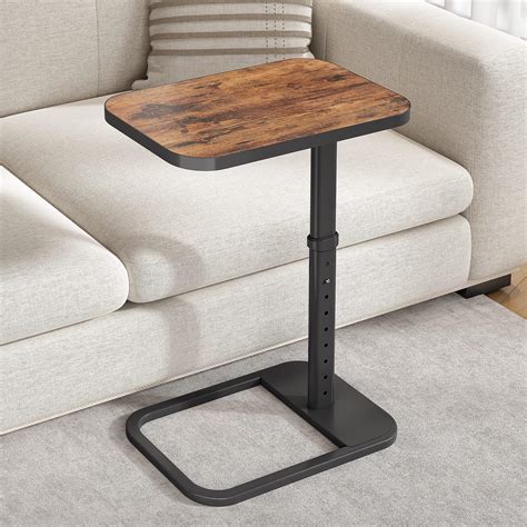 Kitstorack Tv Tray Table Adjustable Height And Flip Top Rounded ...