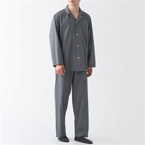 Men's Side Seamless Double Gauze Long Sleeves Pajamas | 無印良品 MUJI