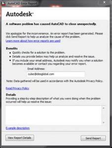 Image result for How to Solve AutoCAD Error Report