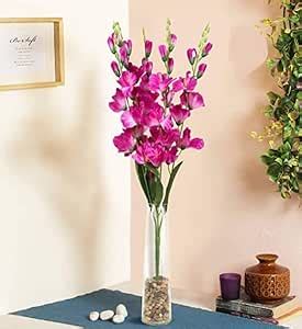 Buy Well Art Gallery Artificial Gladiolus Flowers Bunch Without Vase ...