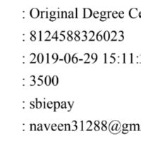 State Bank Of India [SBI] — didn't get du reference number