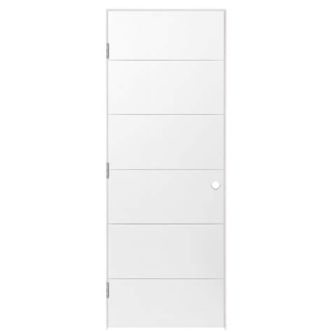 Masonite 30-in x 80-in Primed Hollow Core Flush Right Hand Molded ...