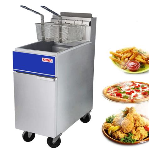 Buy Premium Commercial Deep Fryer - KITMA 40 lb. Liquid Propane 3 Tube ...