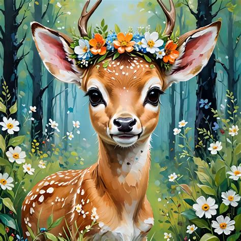 Baby Deer - Rolled Paint By Numbers | Whattacraft
