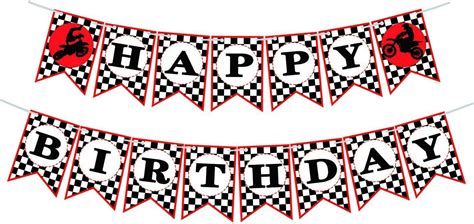 Buy Extreme Motocross Happy Birthday Banner Motocross Birthday Party ...