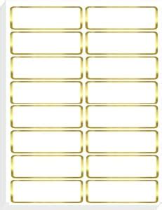 True-Ally 400 PCS Gold Metallic Name Labels, Blank Name Tag Stickers ...
