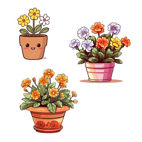 Premium Vector | Flower pot drawing small cute vector