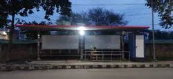 Bus Stand Shelter - Stainless Steel Bus Stop Shelter with solar panel ...