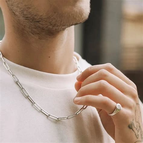 Paper Clip 92.5 (Sterling) Silver Chain for Men – Rivansh