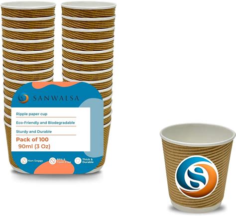 Urban Platter Paper Disposable Cups - Pack of 50, 150ml (Brown ...
