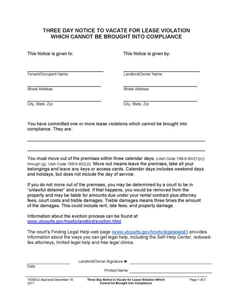 Free Utah Eviction Notice Template (11) | PDF | Word