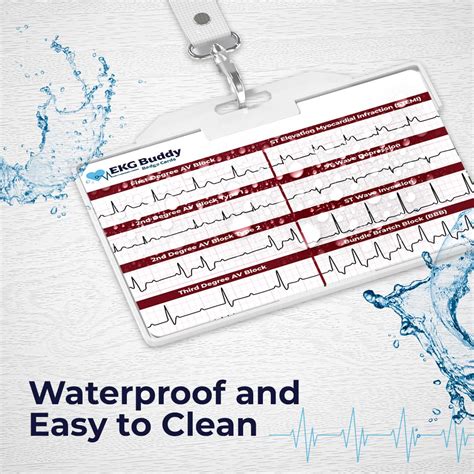 Mua 5 Card EKG Interpretation Badge Set - Doubled Sided Nurse ECG Cards ...