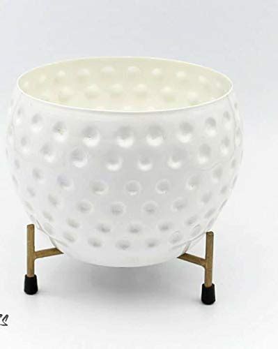 Wonderland Classy White Table top Hemmed Planter with Stand (Garden ...