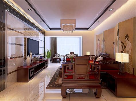新中式风格，高雅舒适的完美结合_中式三房 设计装修案例图-上海红星美凯龙家装网